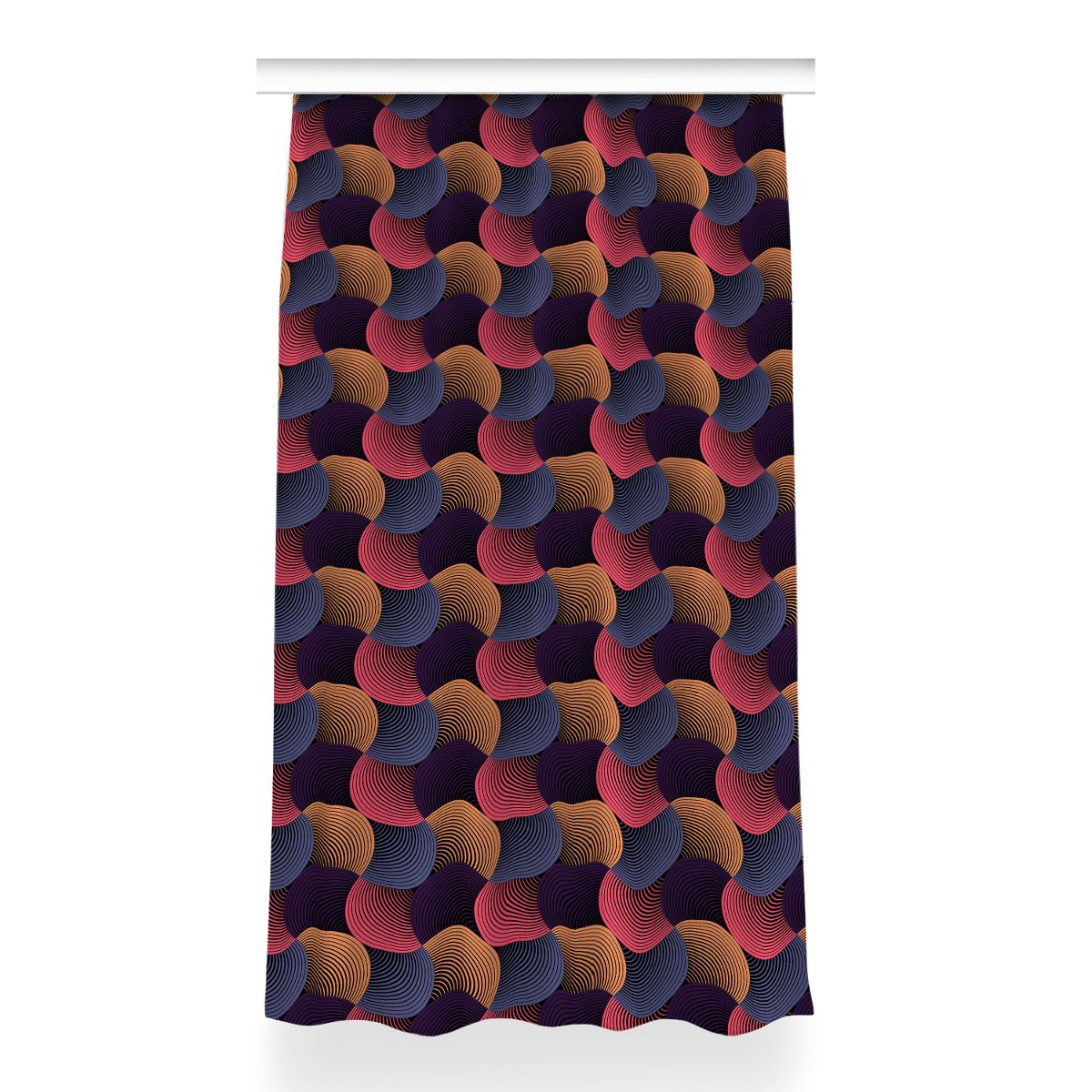 Zasłona z nadrukiem gotowa Kolorowy wzór 150x260, Fabricsy