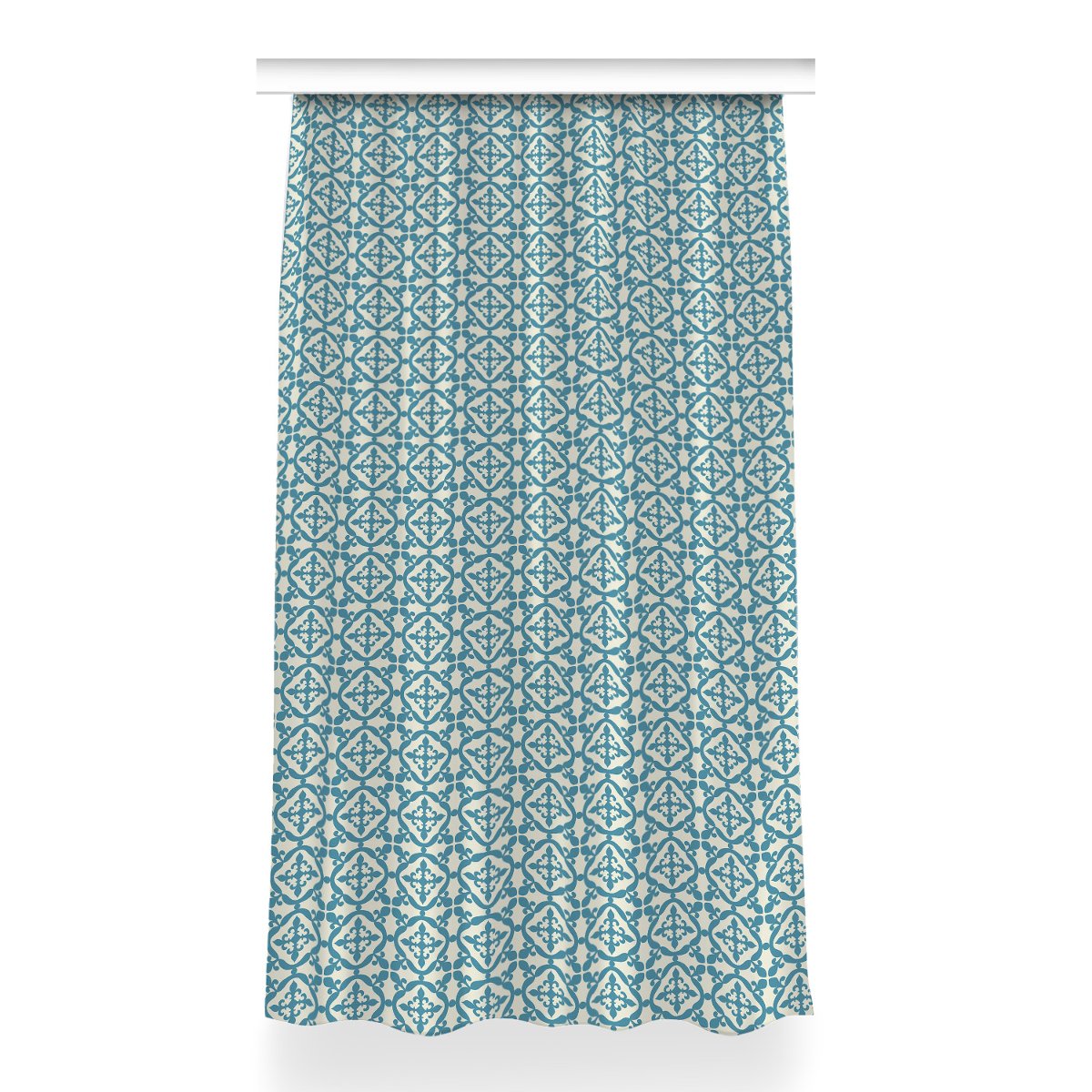 Gotowa zasłona z nadrukiem Zielony wzór 150x260 cm, Fabricsy