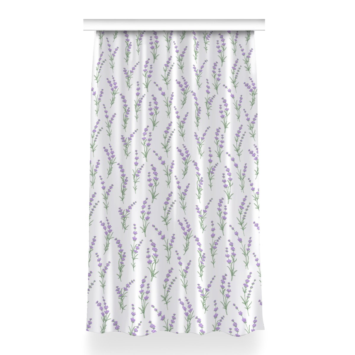 Gotowa zasłona na kółka Kwiaty lawendy 150x260 cm, Fabricsy