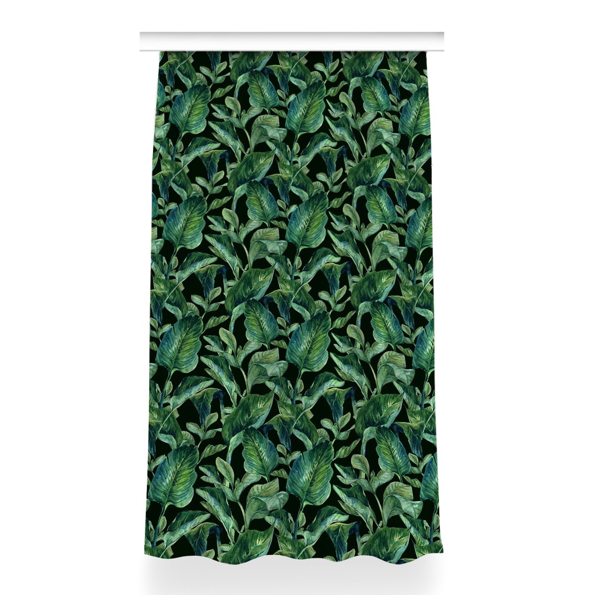 Zasłona z grafiką kolory Tropikalne liście 150x260, Fabricsy