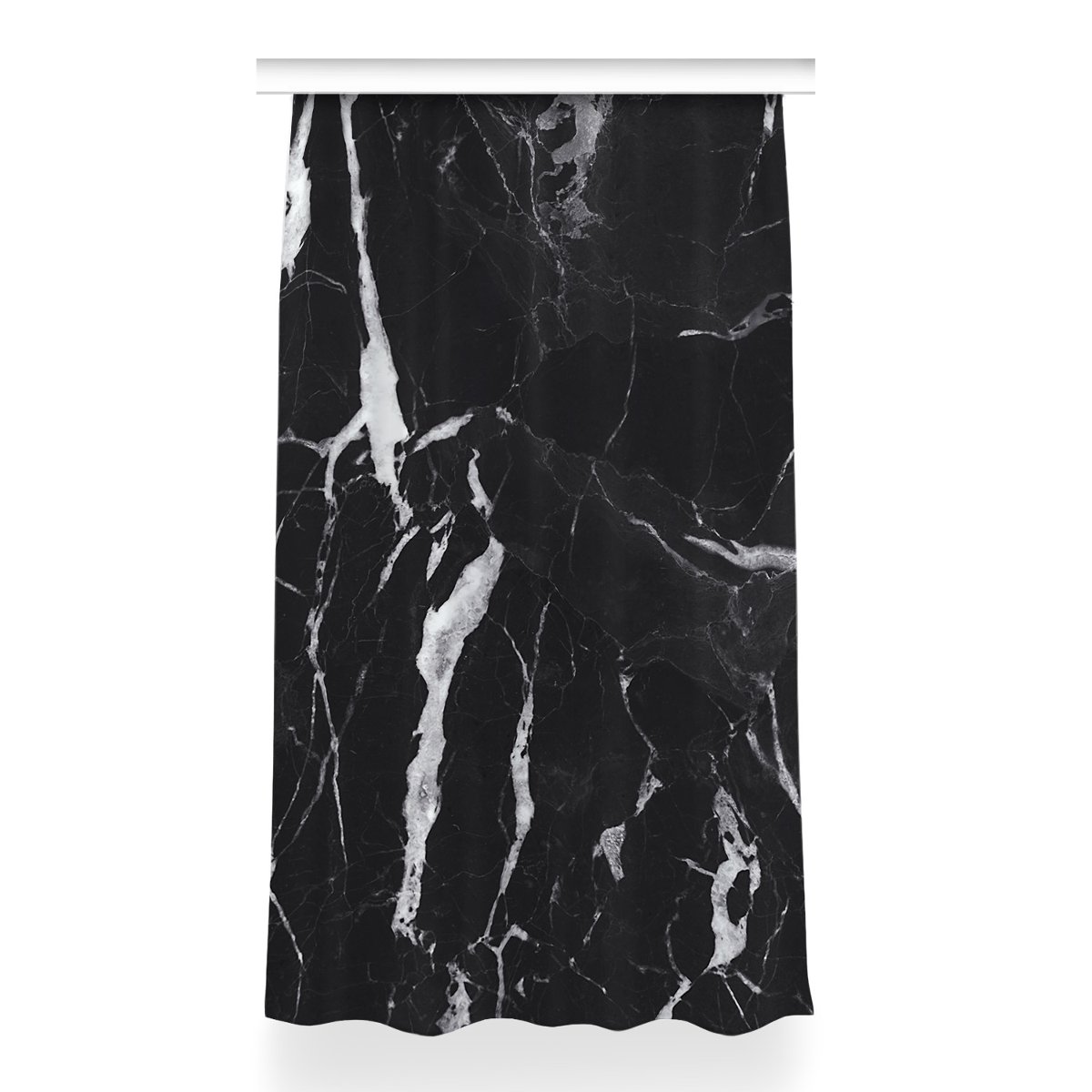 Gotowa zasłona z nadrukiem Czarny marmur 150x260, Fabricsy