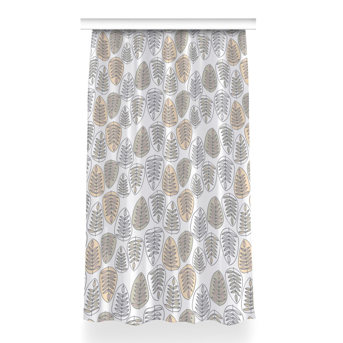 Gotowa zasłona z grafiką Liście grafika 150x260 cm, Fabricsy