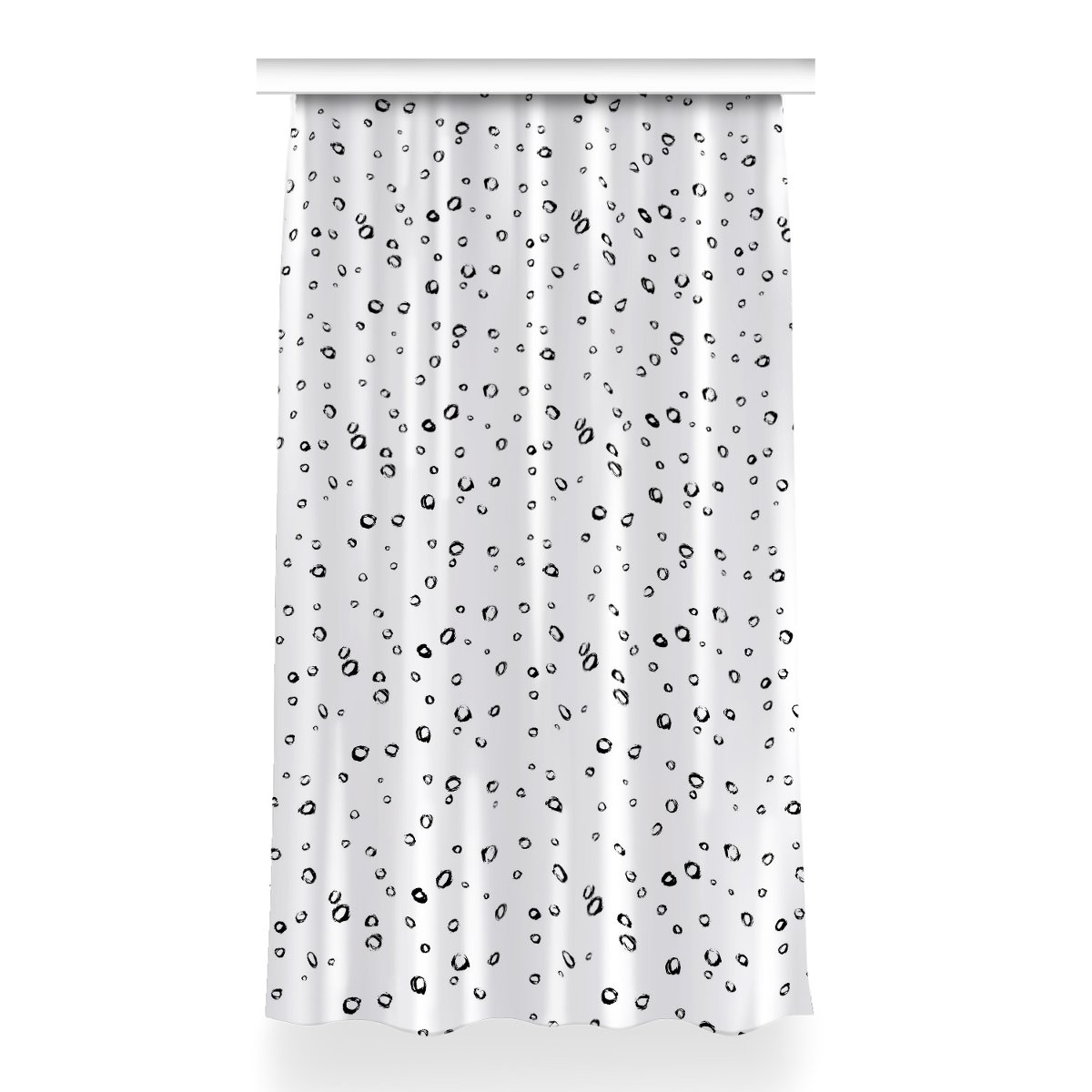 Gotowa zasłona na kółka Rysowane kółka 150x260 cm, Fabricsy