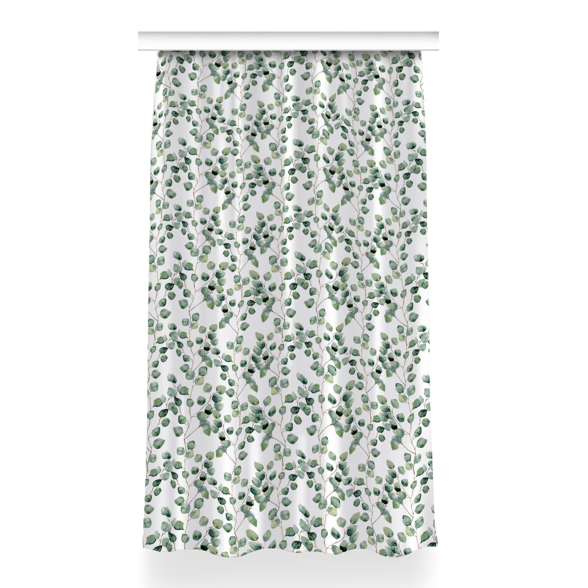 Gotowa zasłona Gałązki z liśćmi do salonu 150x260, Fabricsy