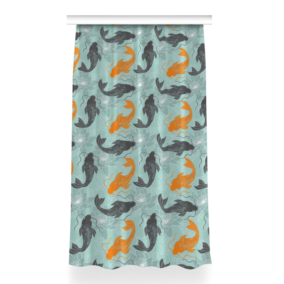 Gotowa zasłona na kółka Chiński karp dekor 150x260, Fabricsy