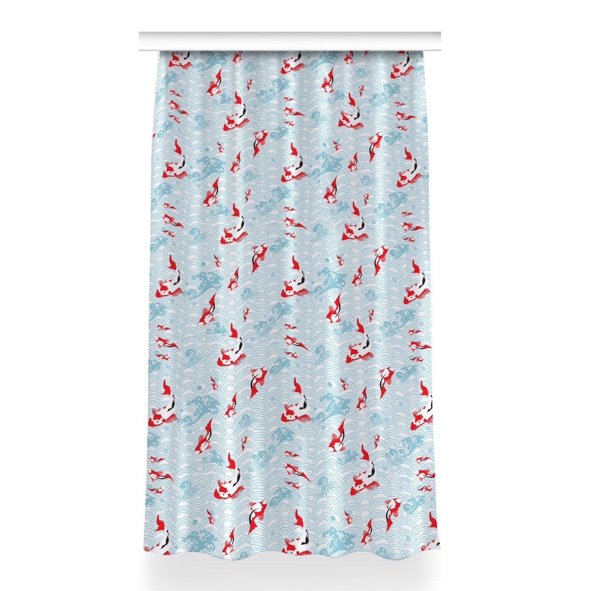 Klasyczna zasłona z nadrukiem Karp koi 150x260 cm, Fabricsy