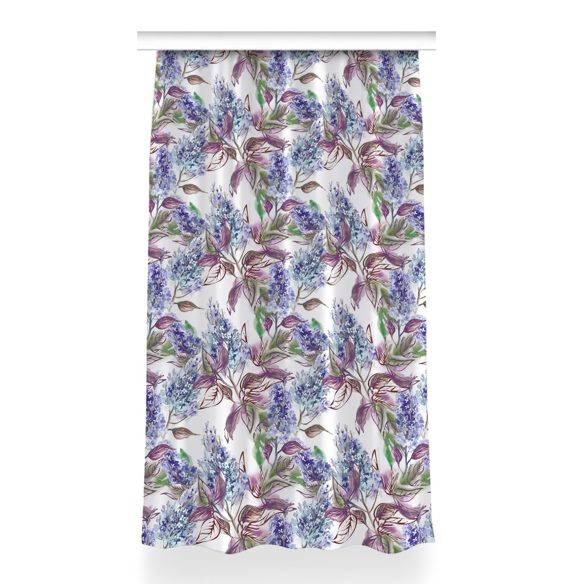 Klasyczna zasłona kolory Fioletowe liście 150x260, Fabricsy