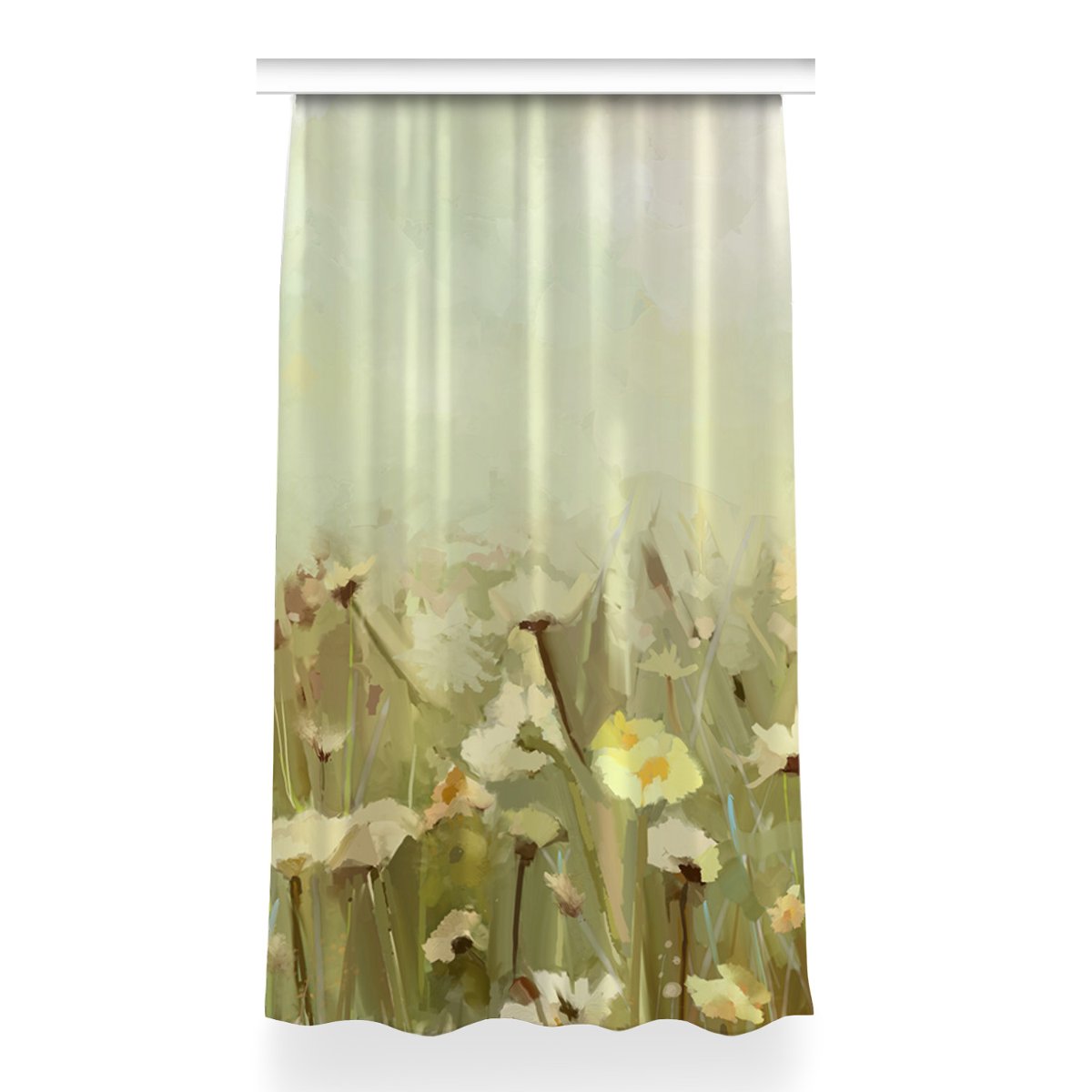 Klasyczna zasłona z nadrukiem Polne kwiaty 150x260, Fabricsy