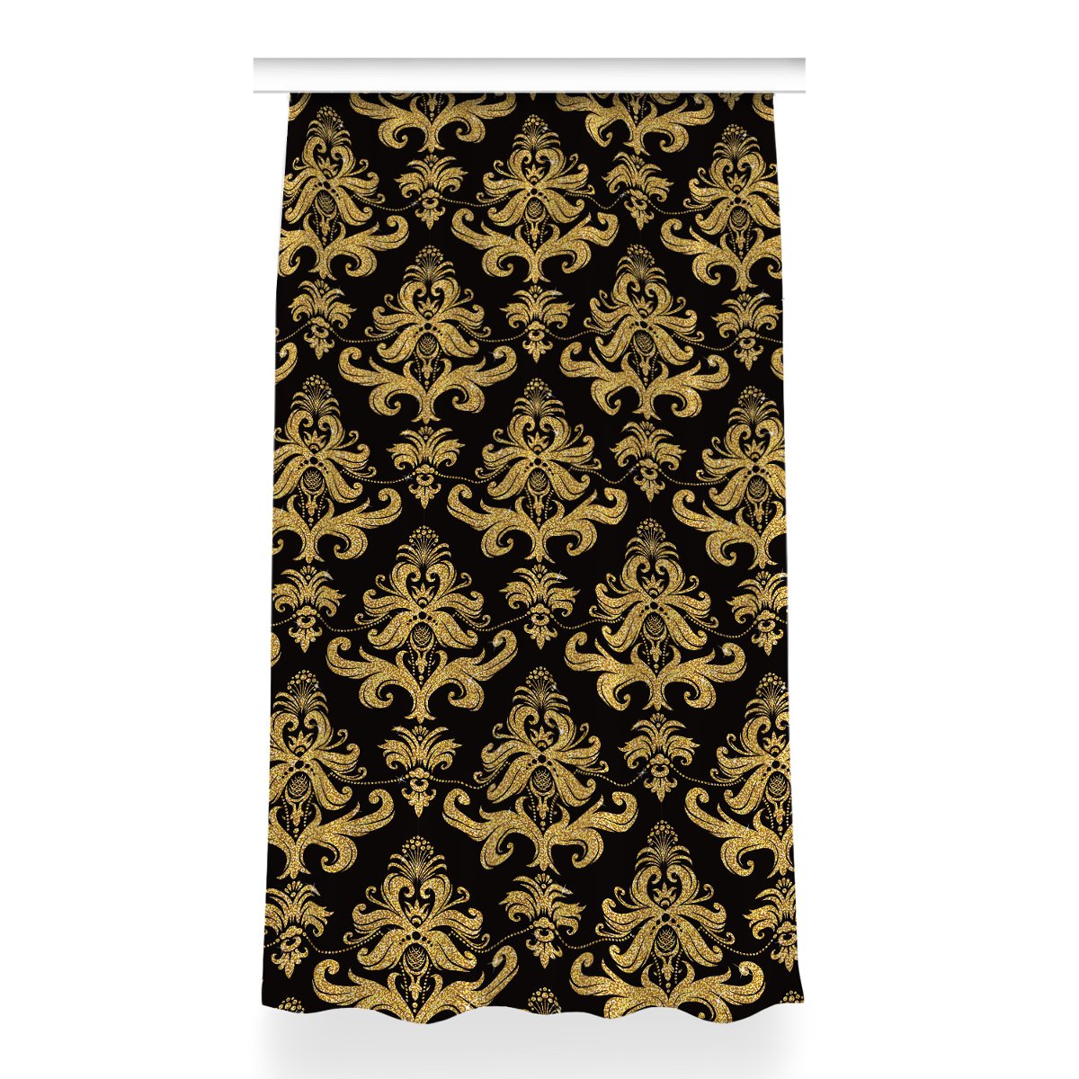Klasyczna zasłona kolory Złoty ornament 150x260 cm, Fabricsy