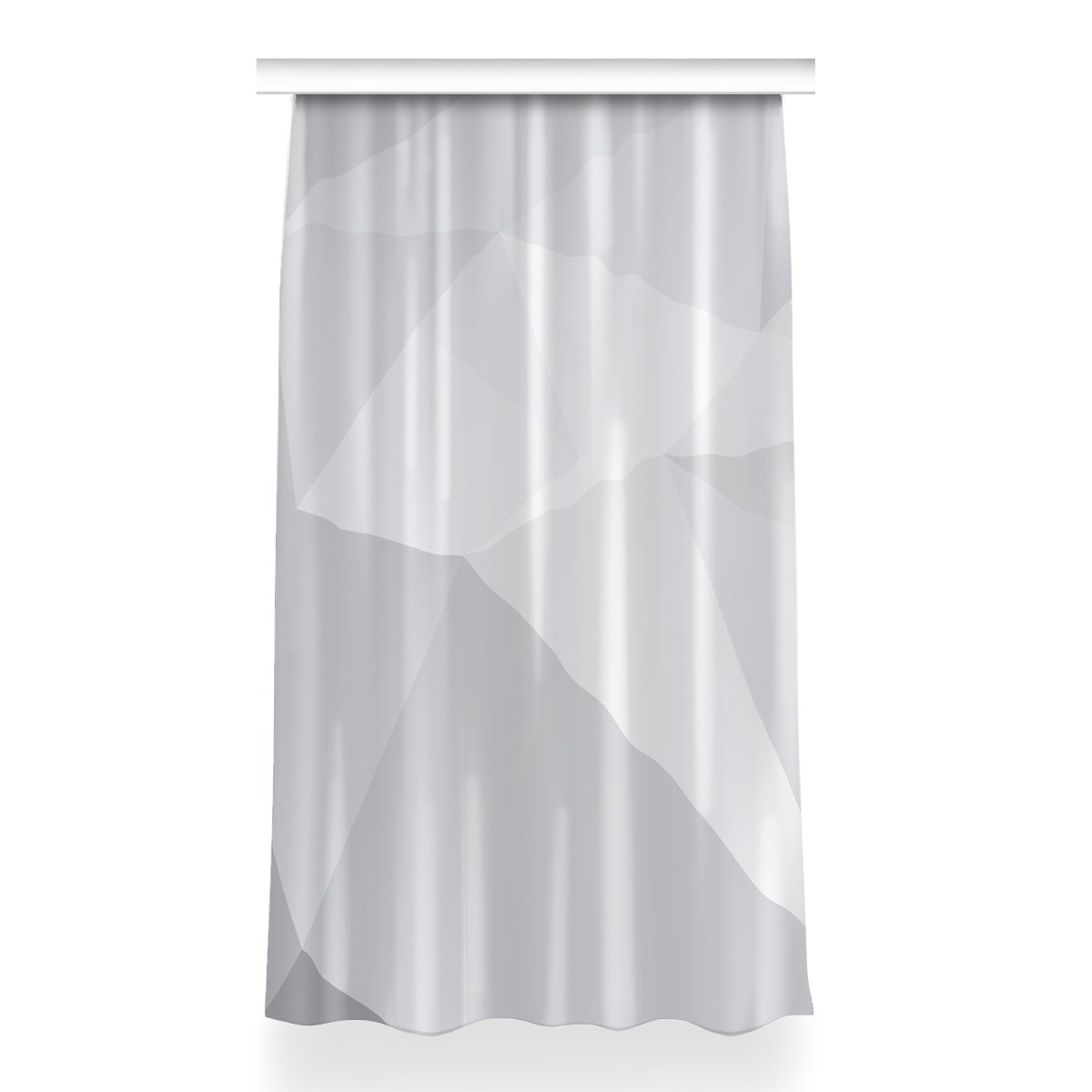 Gotowa zasłona z grafiką 150x260 Abstrakcja biała, Fabricsy