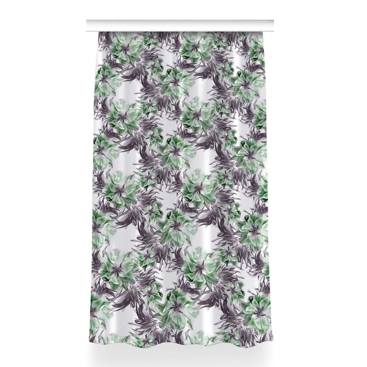 Gotowa zasłona z grafiką 150x260 Magiczne kwiaty, Fabricsy