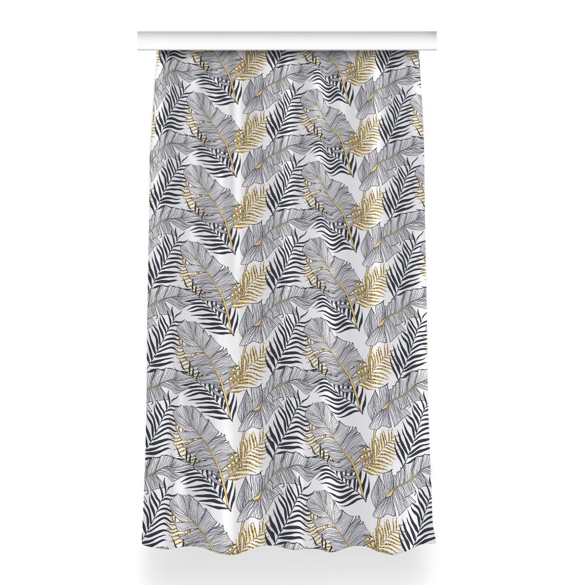 Kolorowa zasłona z nadrukiem 150x260 Liście palmy, Fabricsy