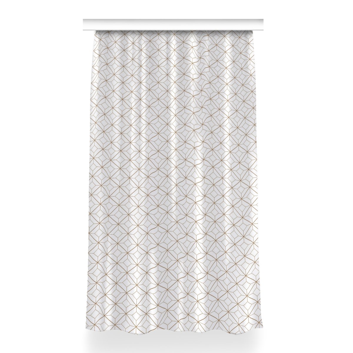 Gotowa zasłona na kółka Geometryczne romby 150x260, Fabricsy