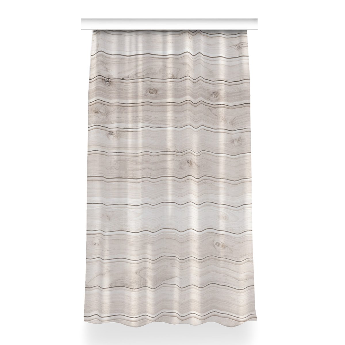 Gotowa zasłona na taśmę dekor 150x260 Białe deski, Fabricsy