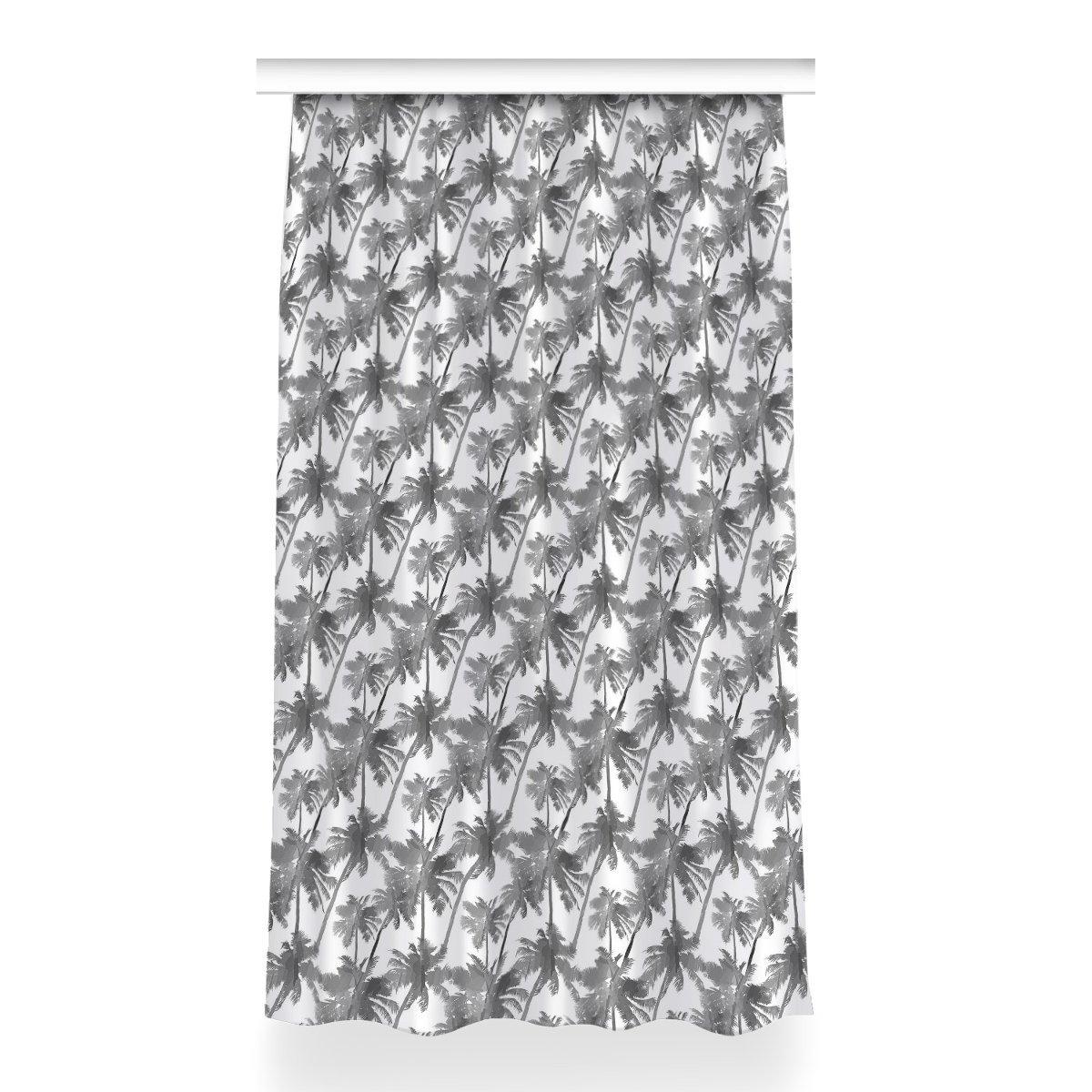 Klasyczna zasłona z nadrukiem 150x260 Szare palmy, Fabricsy