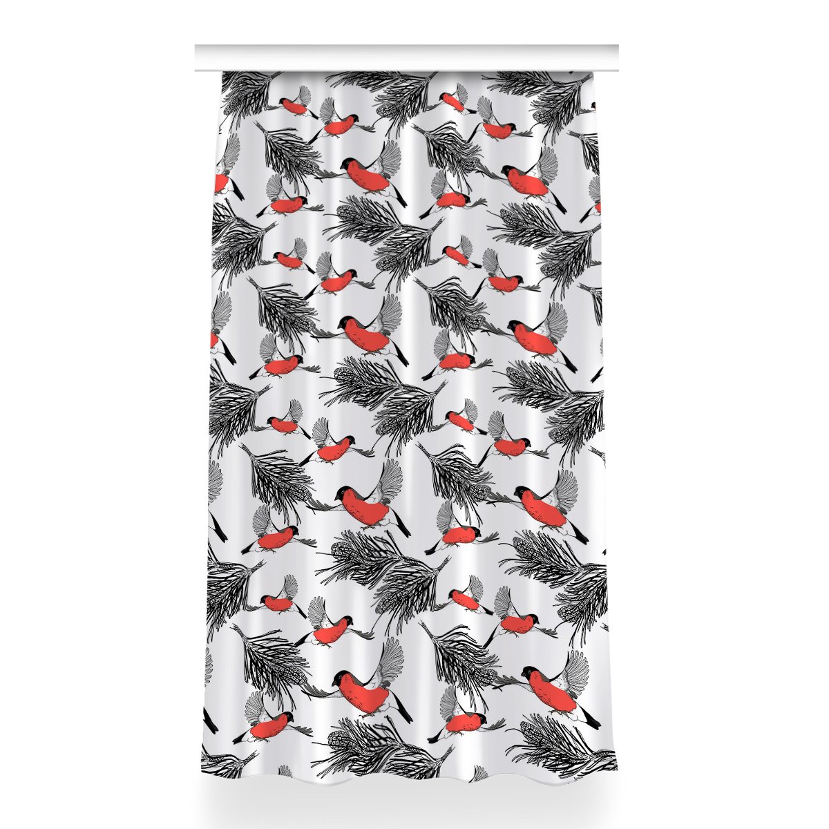Klasyczna zasłona kolory 150x260 cm Gile i drzewa, Fabricsy