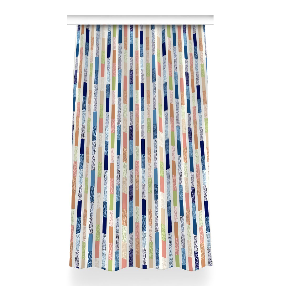 Gotowa zasłona na taśmę 150x260 cm Kolorowe paski, Fabricsy