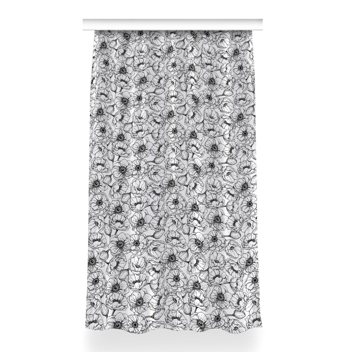 Gotowa zasłona z nadrukiem 150x260 Motyw kwiatowy, Fabricsy