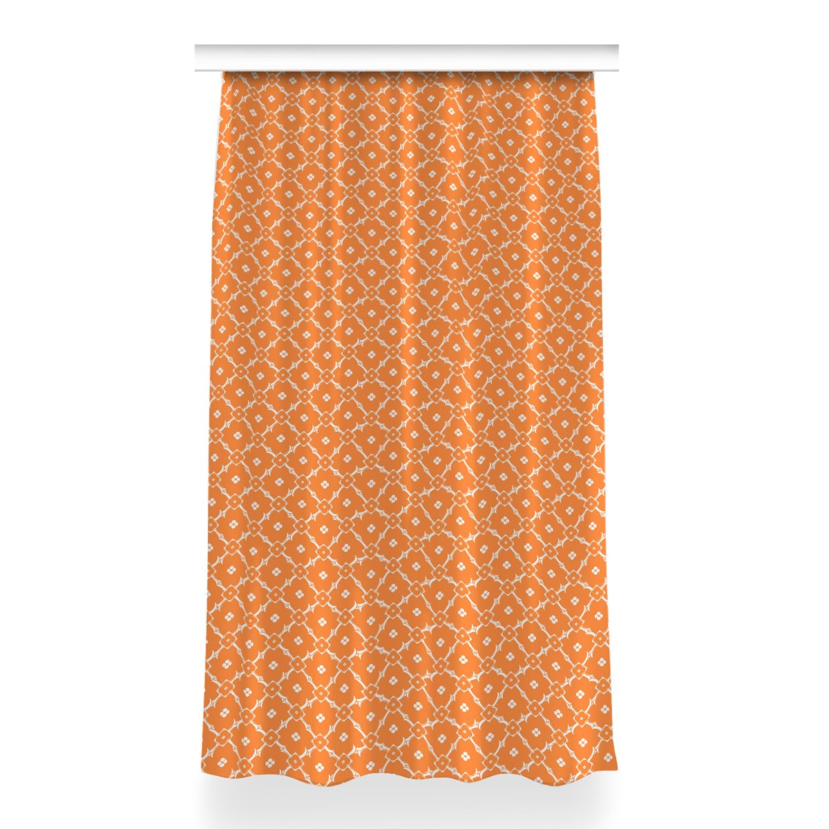 Gotowa zasłona dekor 150x260 Pomarańczowe kwiaty, Fabricsy