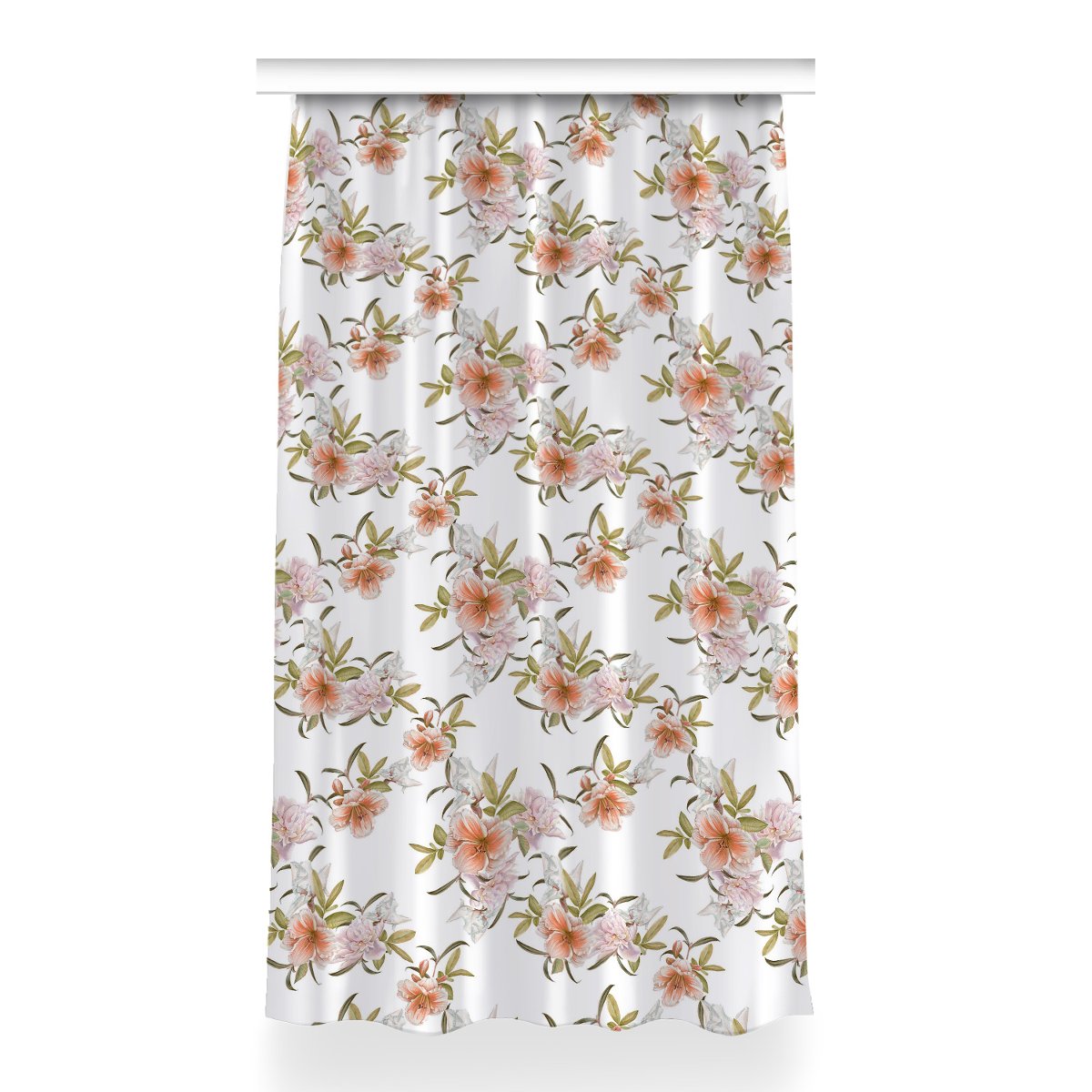 Zasłona z grafiką gotowa 150x260 Wiosenne kwiaty, Fabricsy