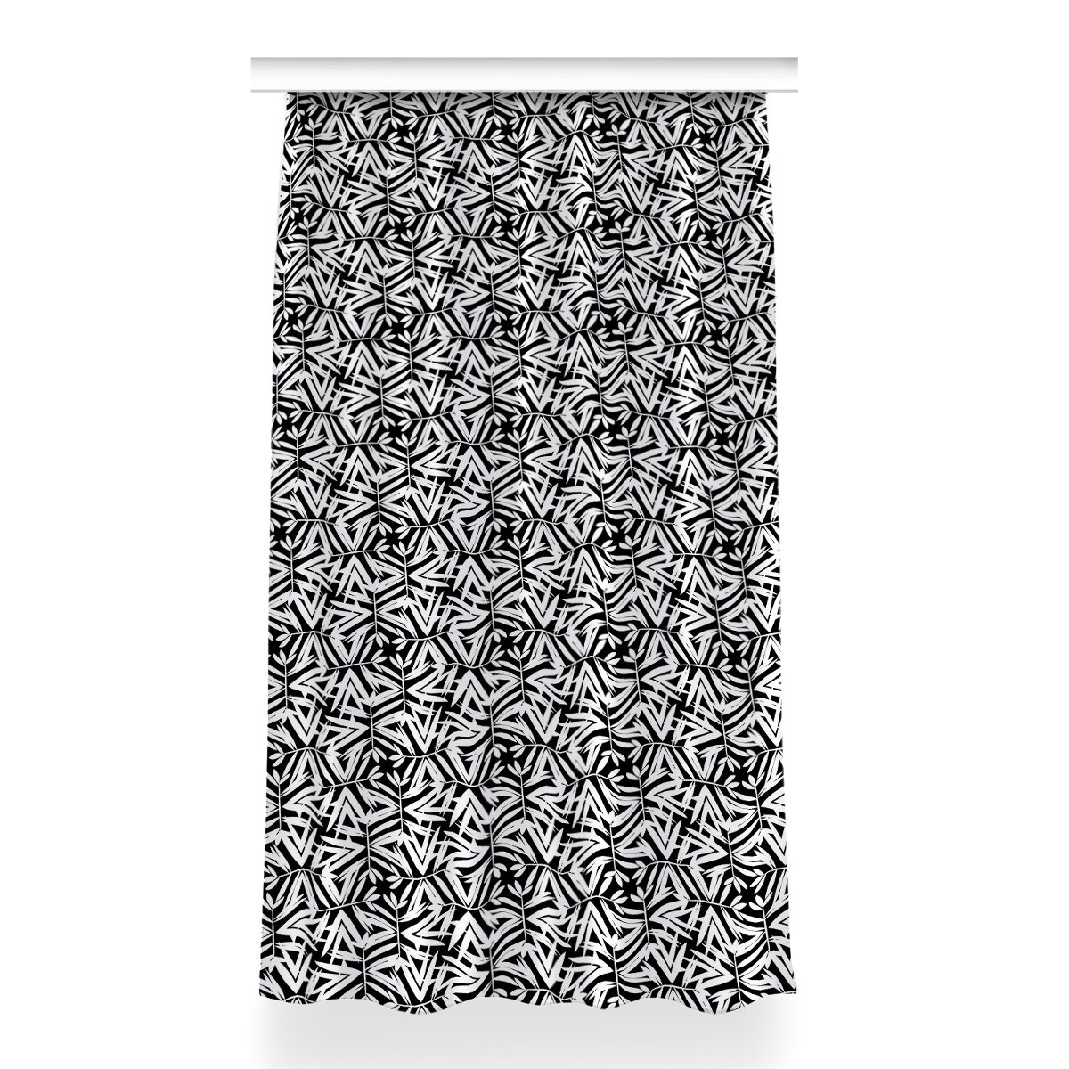 Klasyczna zasłona kolory 150x260 Czarno-biały wzór, Fabricsy