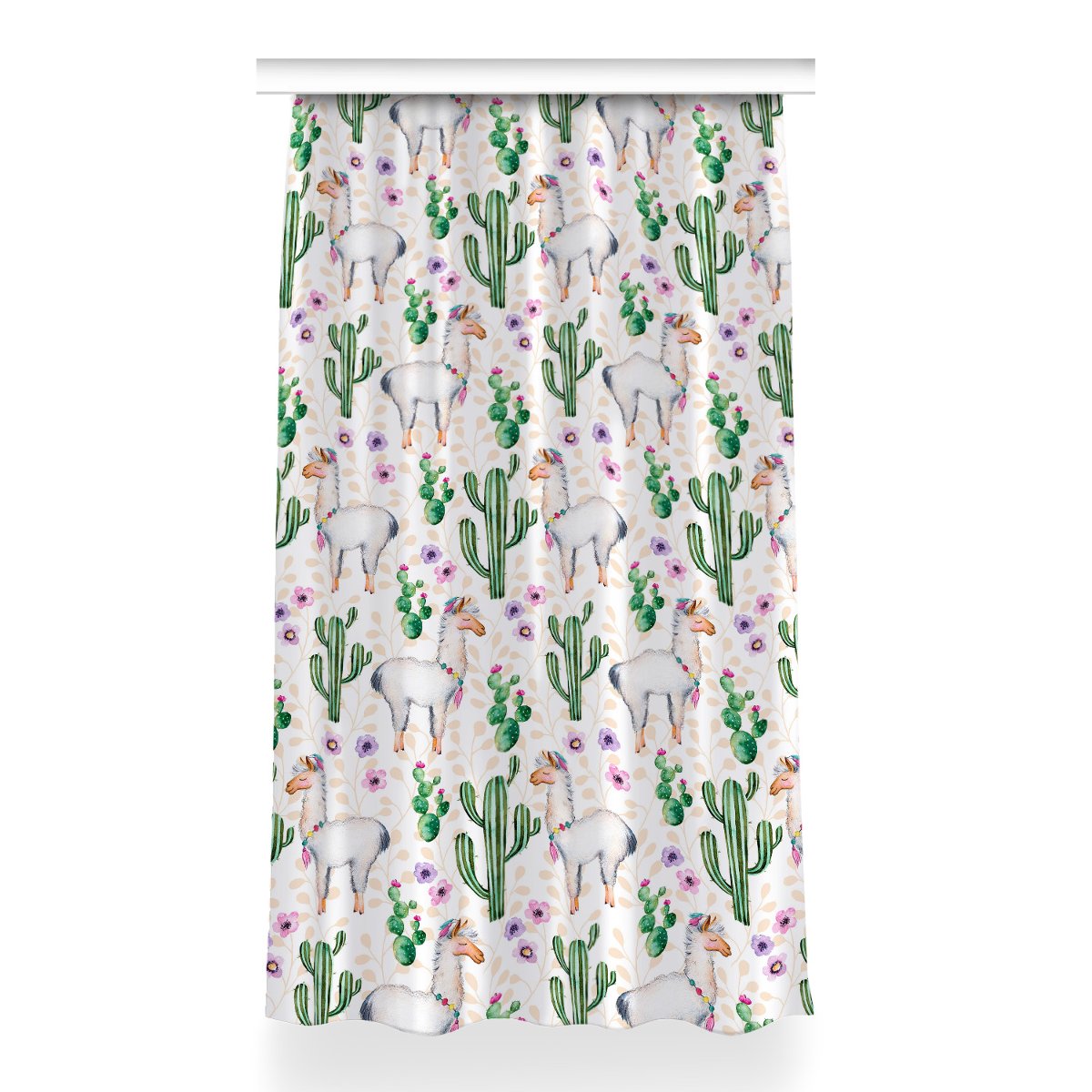 Klasyczna zasłona z nadrukiem wzór 150x260 cm Lama, Fabricsy