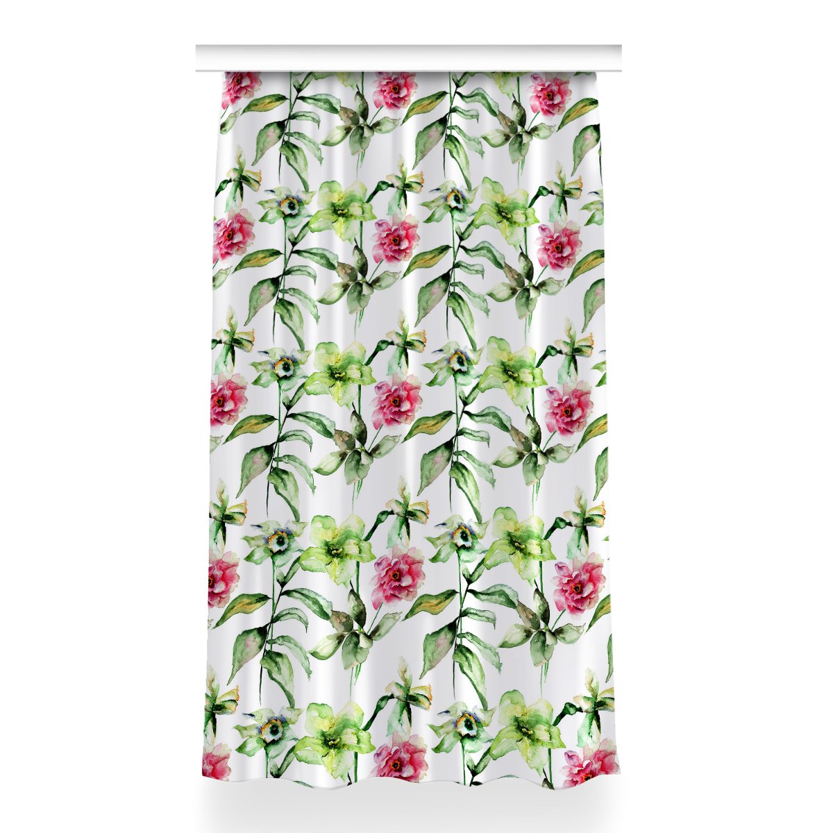 Gotowa zasłona z nadrukiem 150x260 Wiosna kwiaty, Fabricsy