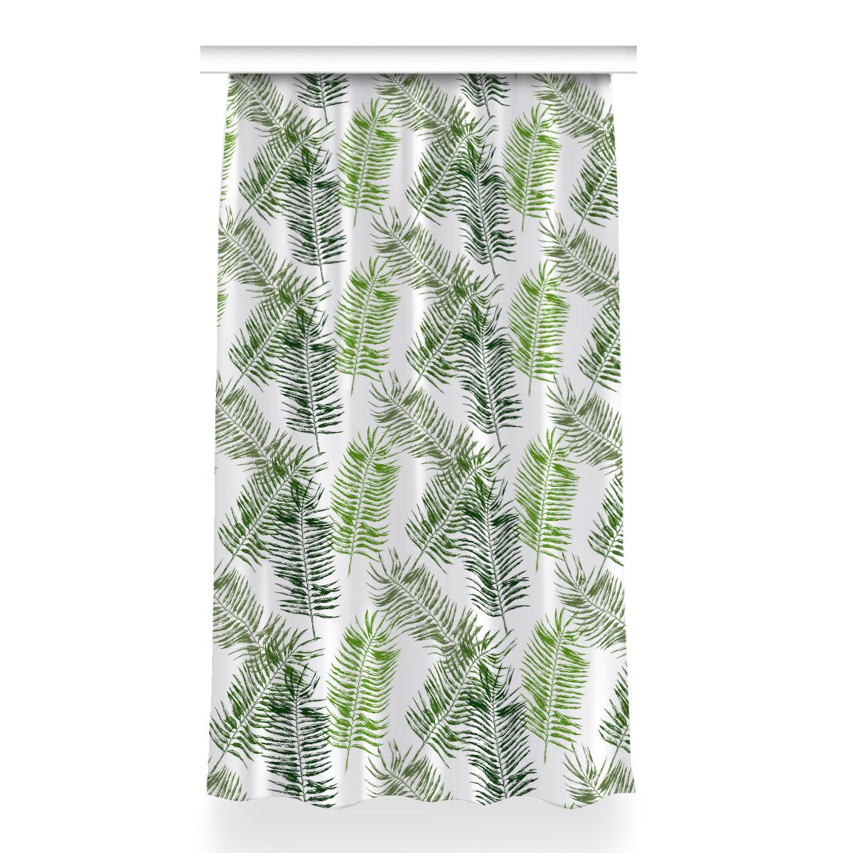 Gotowa zasłona z nadrukiem 150x260 Liście palmowe, Fabricsy