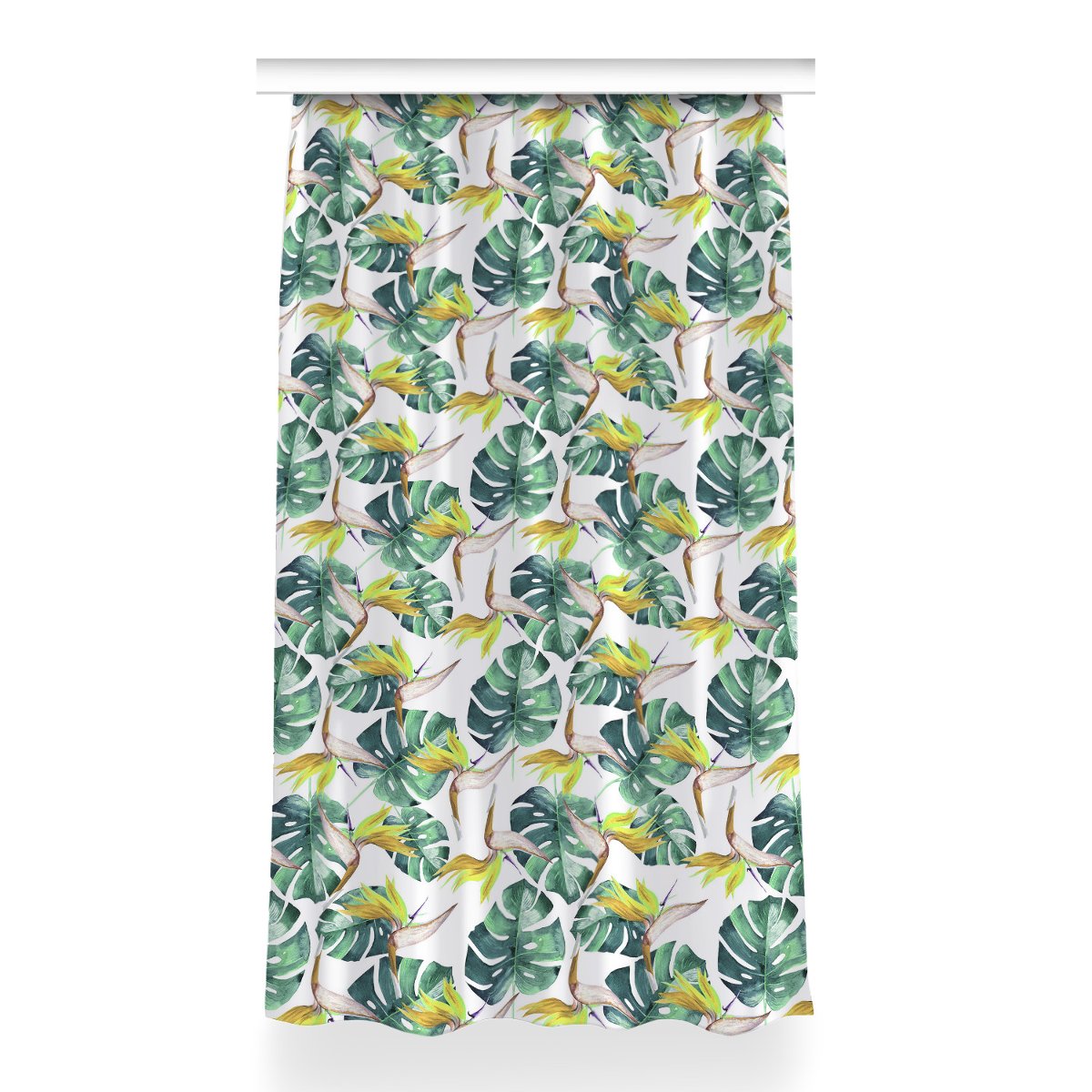 Gotowa zasłona z grafiką 150x260 Egzotyczne liście, Fabricsy