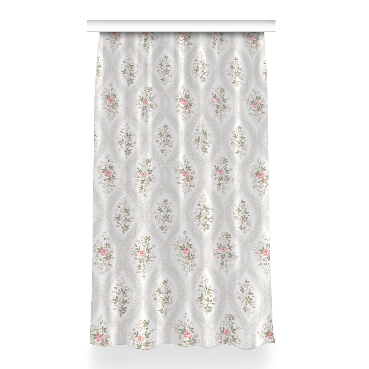 Gotowa zasłona z grafiką wzór 150x260 Retro tapeta, Fabricsy