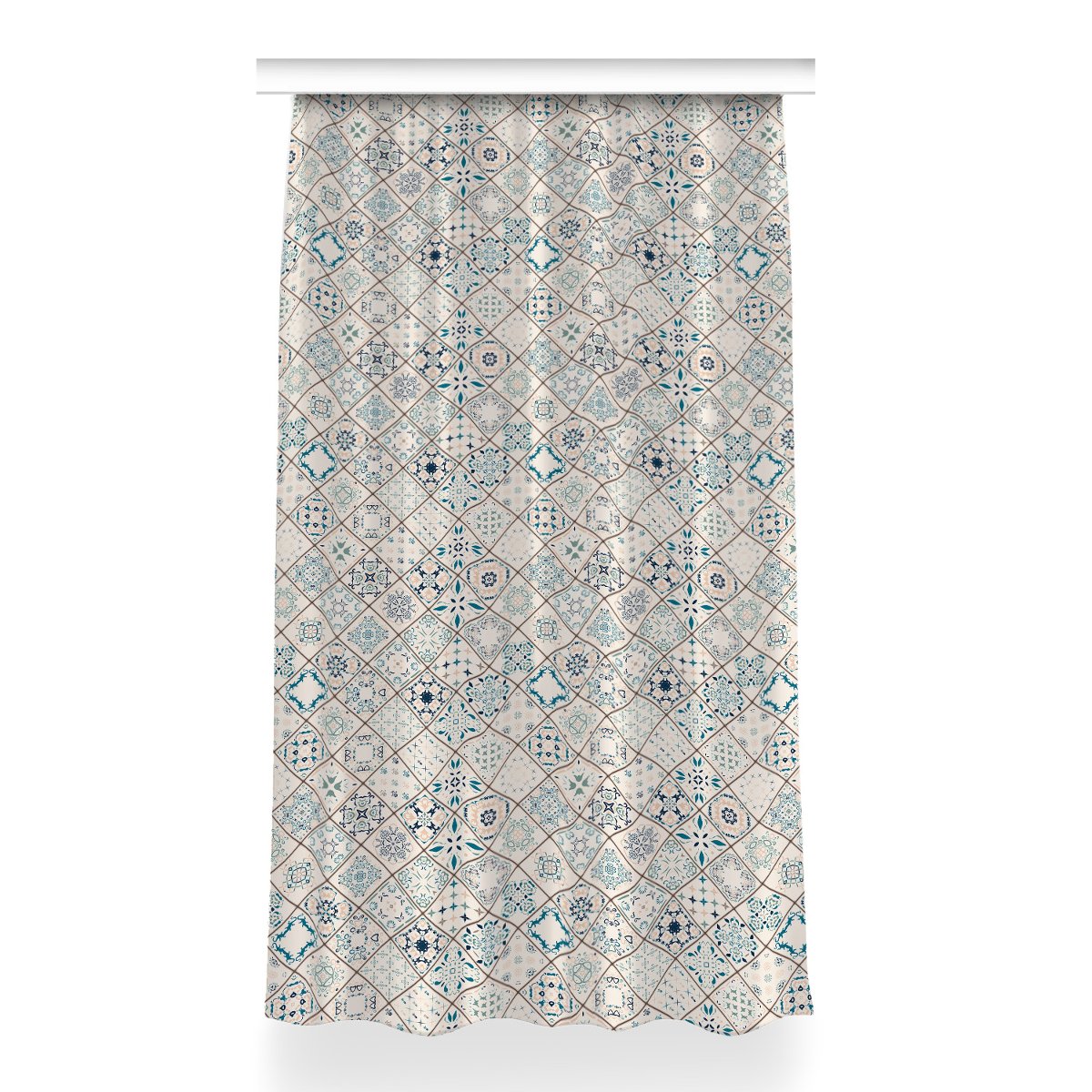 Klasyczna zasłona z nadrukiem 150x260 Skład płytek, Fabricsy