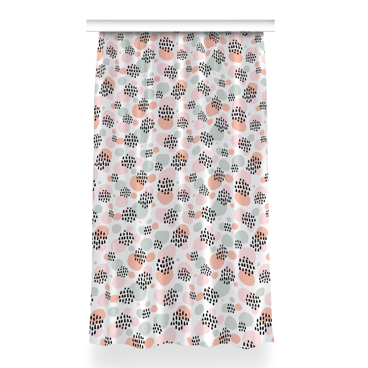 Zasłona z nadrukiem gotowa 150x260 Kolorowe kropki, Fabricsy