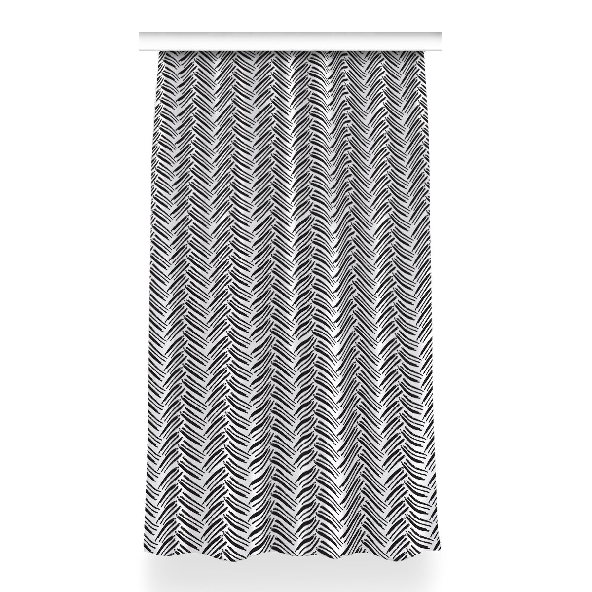 Klasyczna zasłona kolory 150x260 cm Wzór w jodełkę, Fabricsy