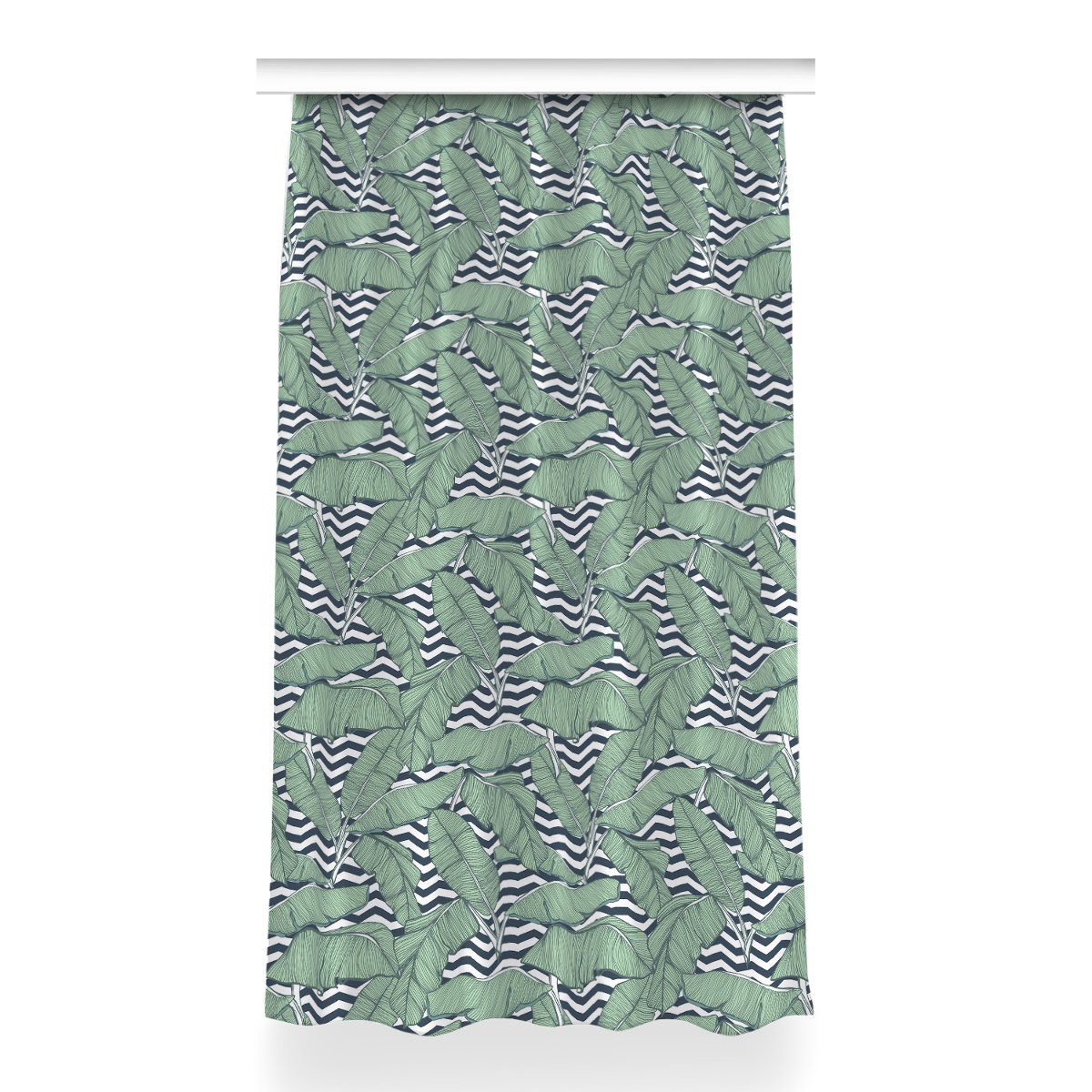 Gotowa zasłona na taśmę 150x260 Tropikalne liście, Fabricsy