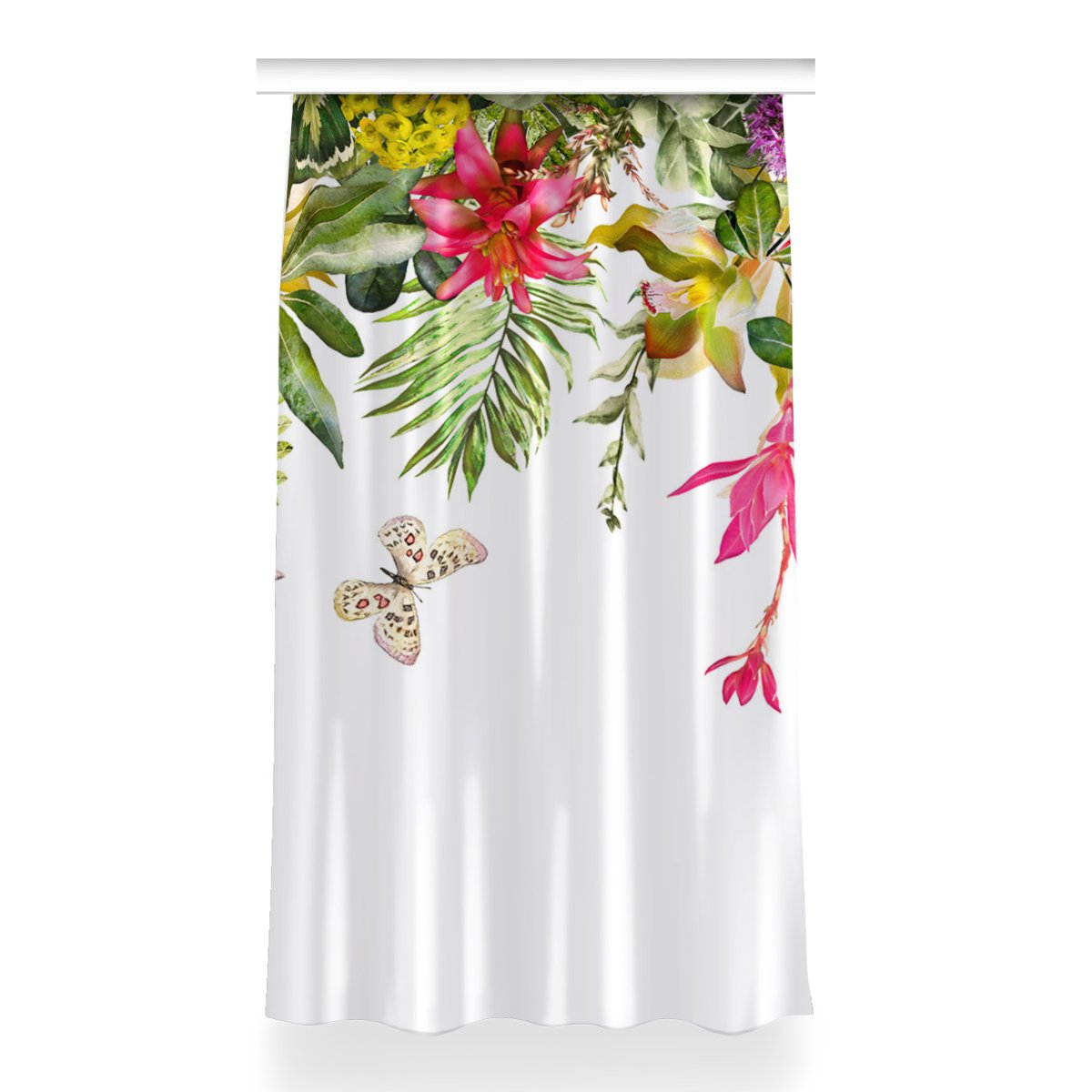 Gotowa zasłona dekor 150x260 cm Rośliny tropikalne, Fabricsy