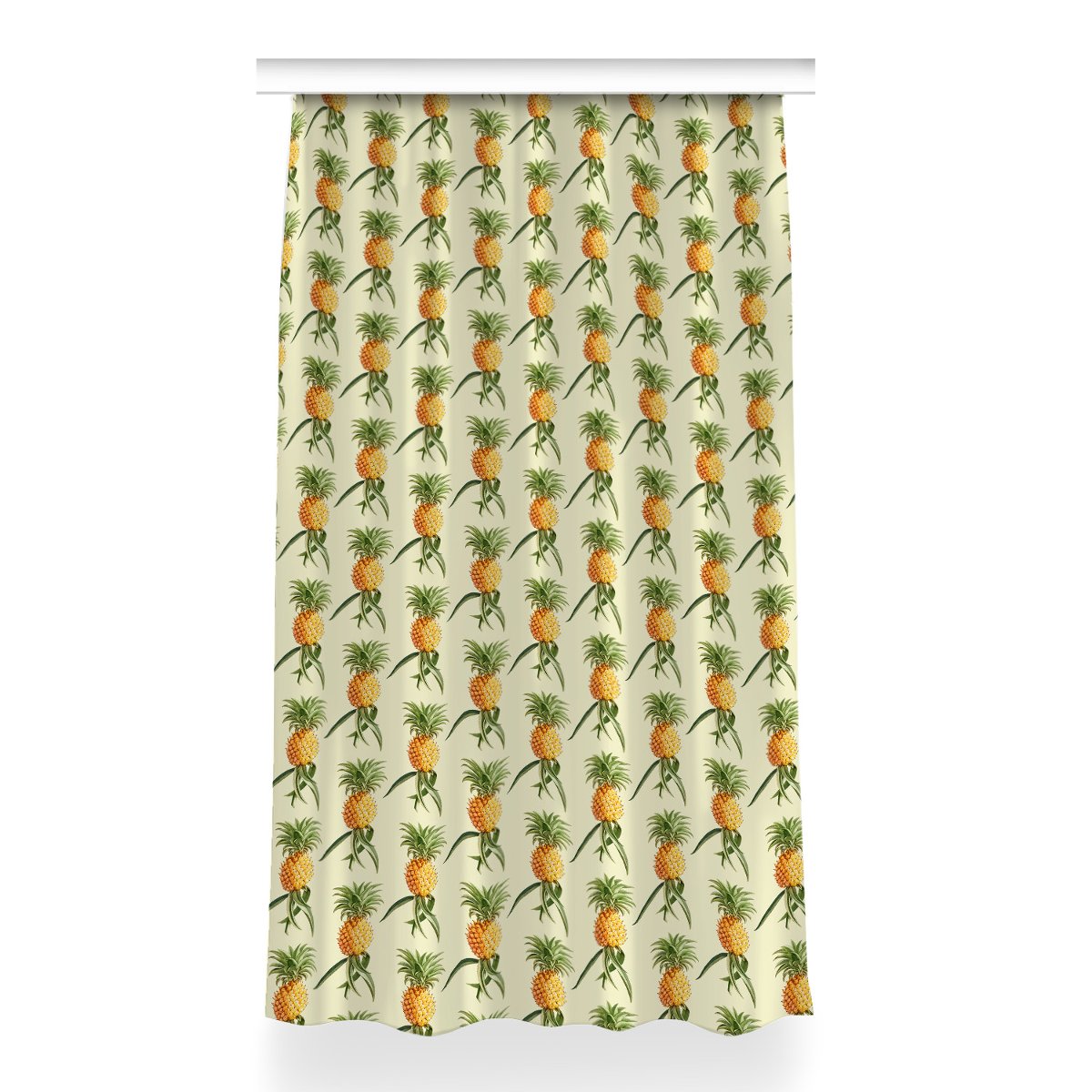 Klasyczna zasłona z nadrukiem 150x260 Wzór ananasy, Fabricsy