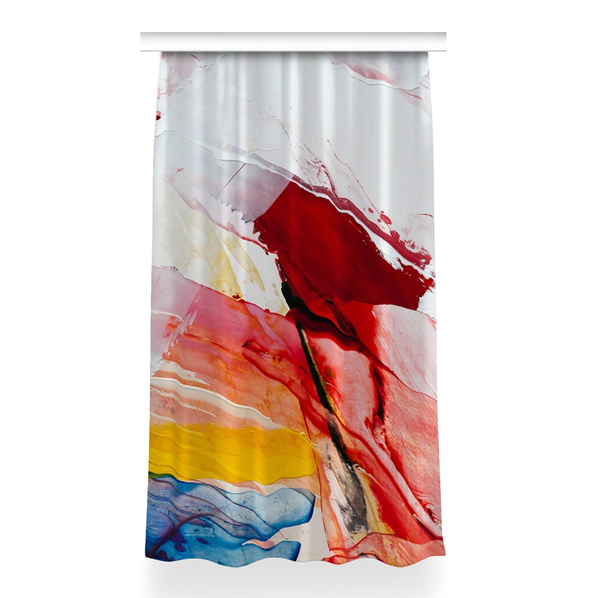 Kolorowa zasłona z nadrukiem 150x260 Plamy farby, Fabricsy