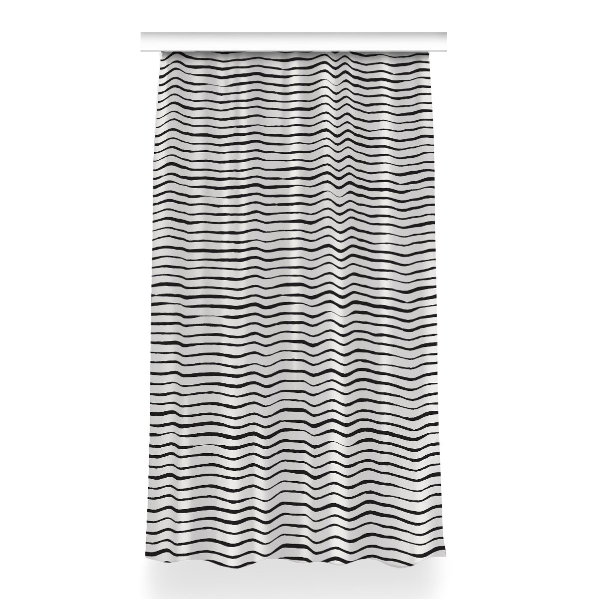 Gotowa zasłona na taśmę wzór 150x260 Czarne linie, Fabricsy
