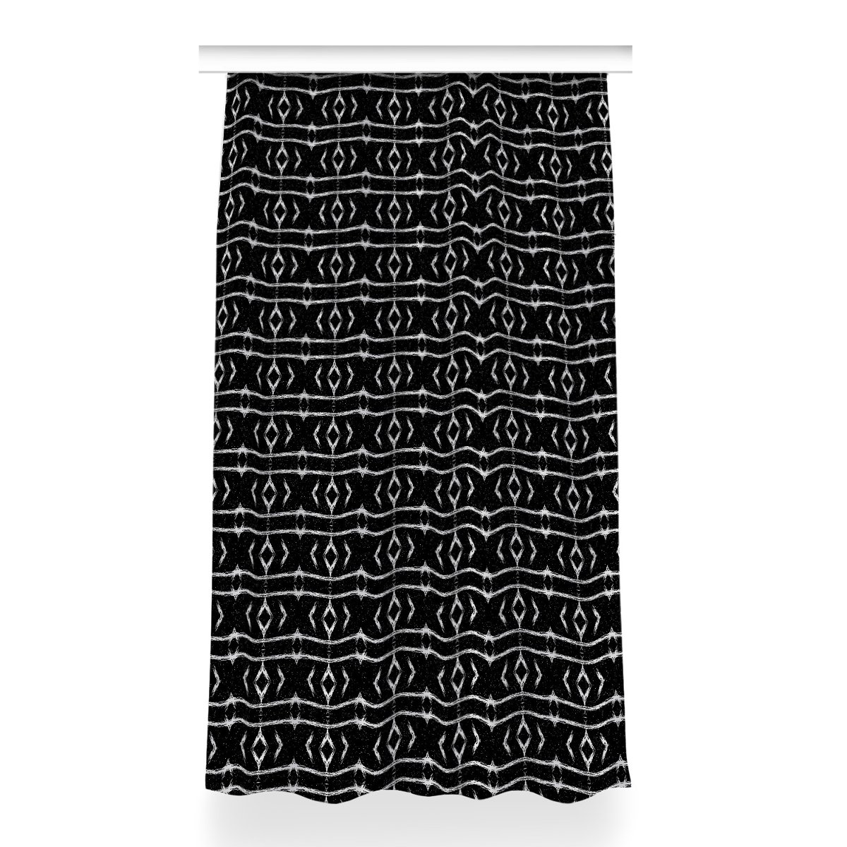 Gotowa zasłona z grafiką 150x260 Czarna abstrakcja, Fabricsy