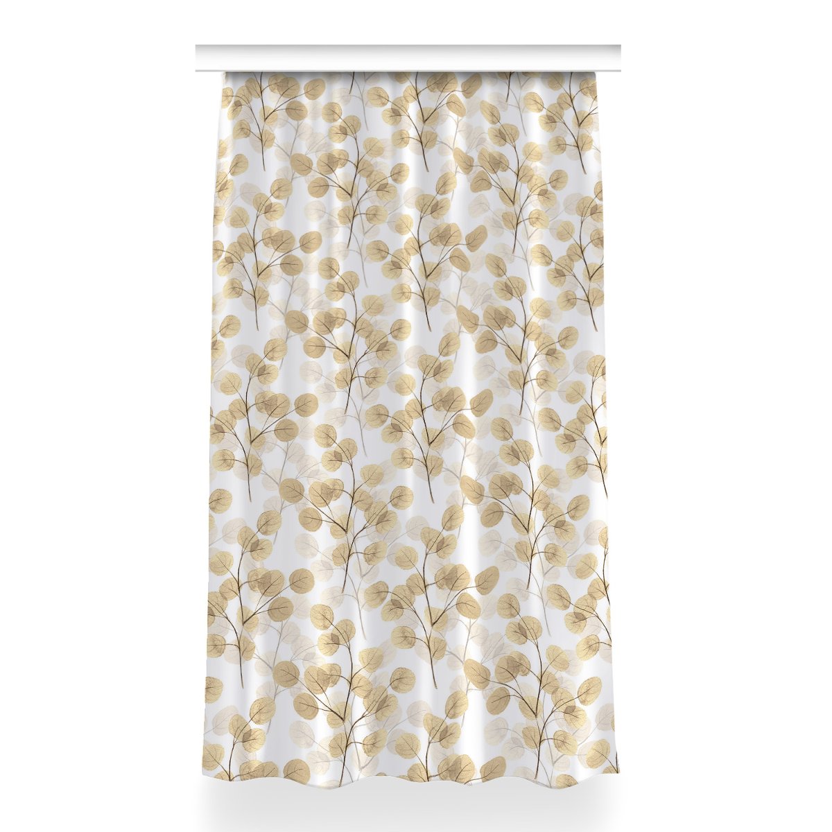 Gotowa zasłona na taśmę 150x260 Gałązki z liśćmi, Fabricsy