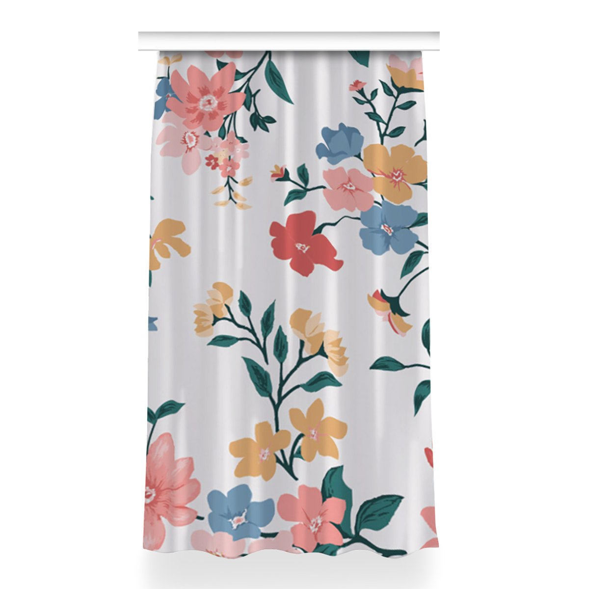 Zasłona z nadrukiem gotowa 150x260 Kolorowy kwiaty, Fabricsy