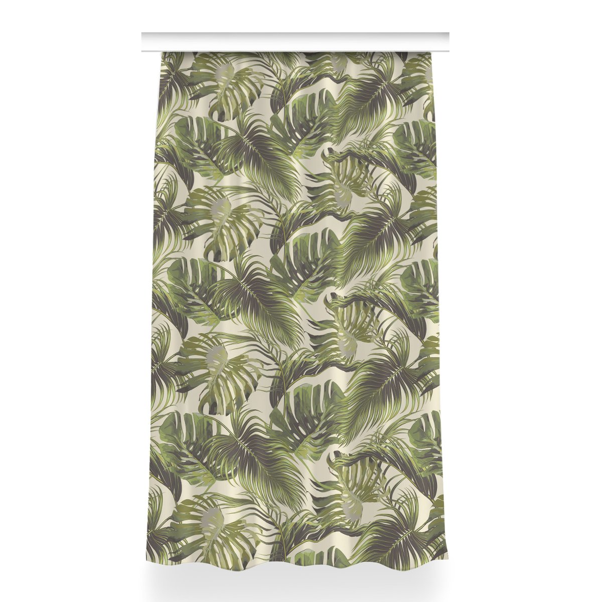Klasyczna zasłona kolory 150x260 Tropikalne liście, Fabricsy