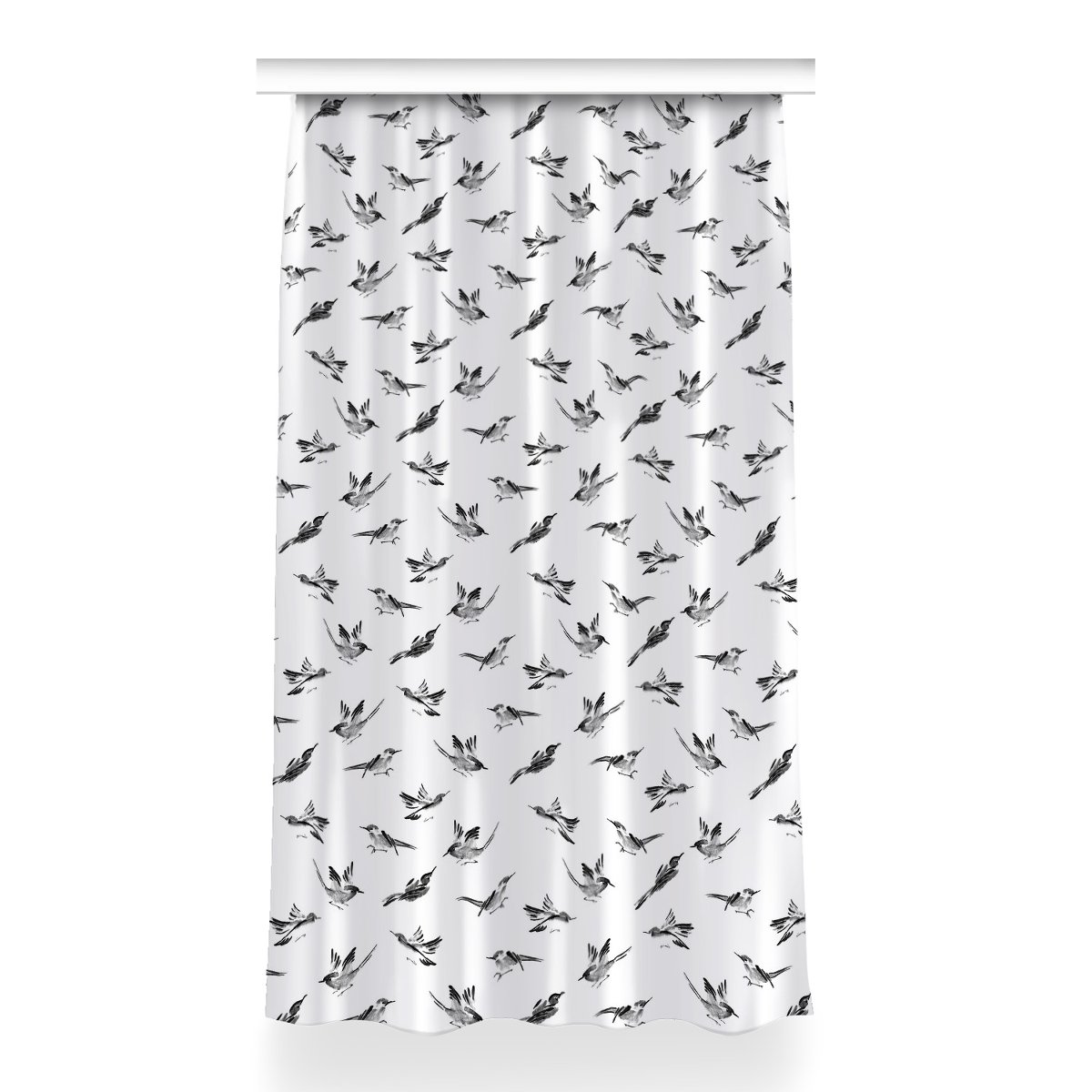 Zasłona z nadrukiem gotowa 150x260 Malowane wróble, Fabricsy
