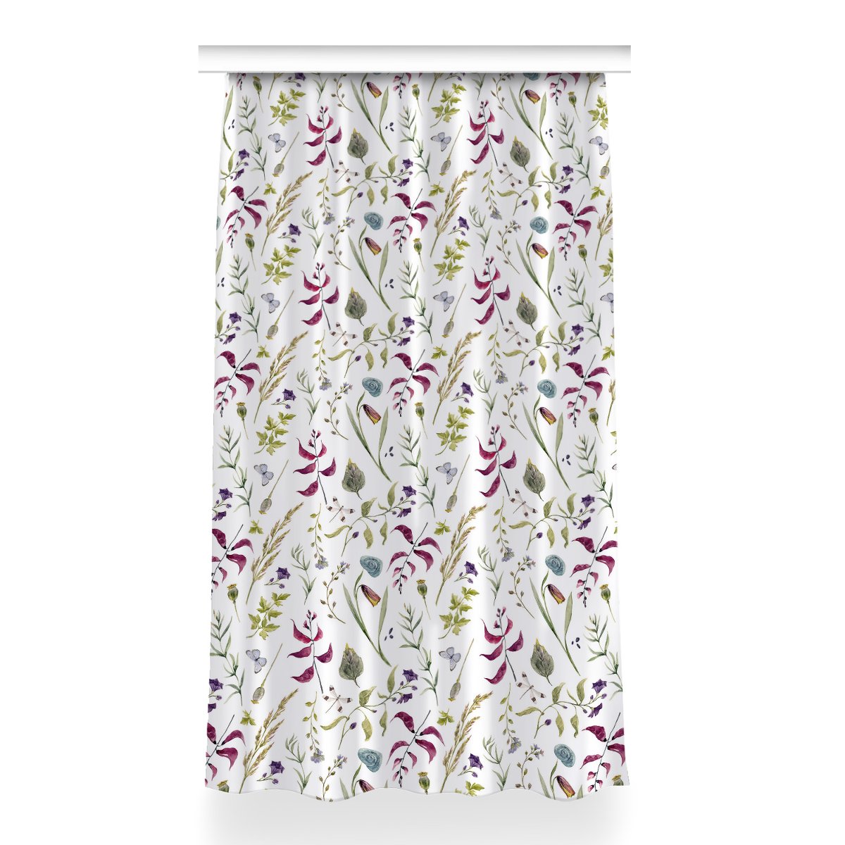 Gotowa zasłona z grafiką 150x260 Kwiat botaniczny, Fabricsy