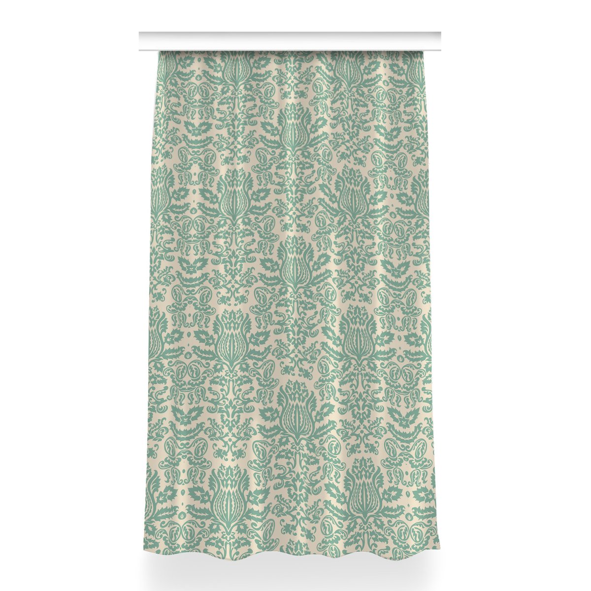 Klasyczna zasłona kolory 150x260 Zielony Adamaszek, Fabricsy