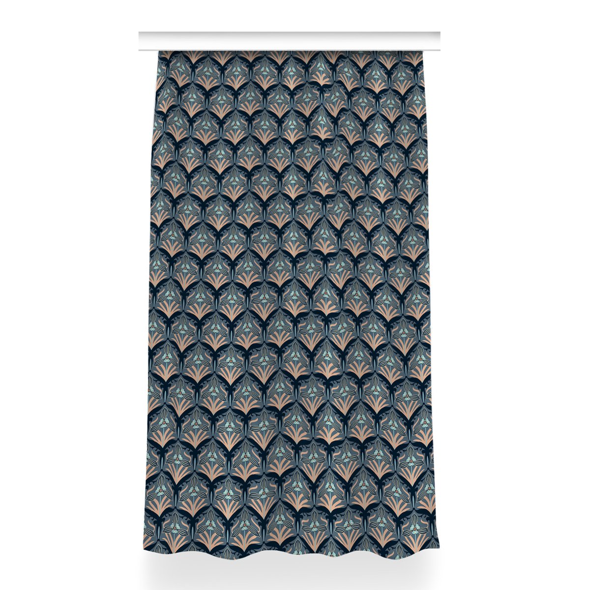 Gotowa zasłona z grafiką 150x260 cm Vintage kwiaty, Fabricsy
