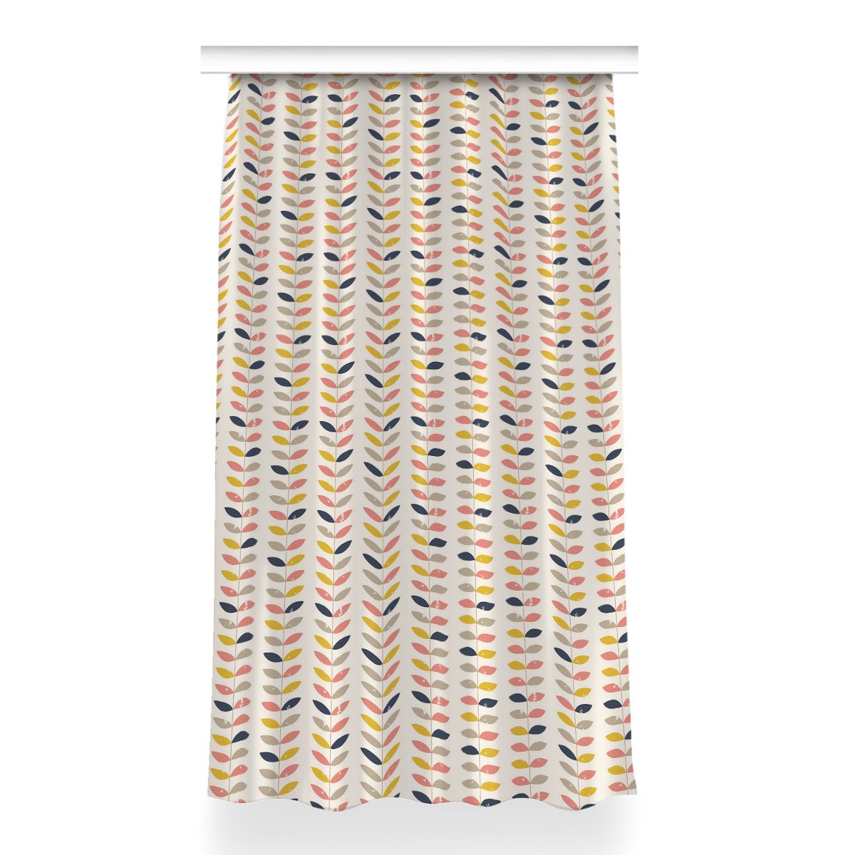 Gotowa zasłona na taśmę 150x260 Gałązki i liście, Fabricsy