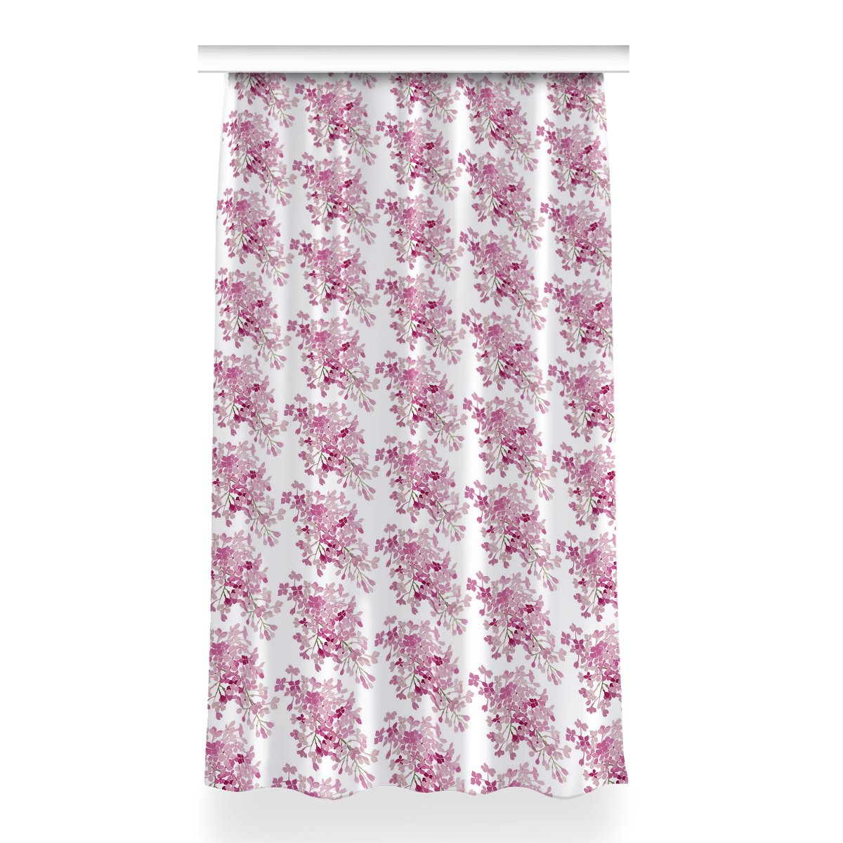 Zasłona z nadrukiem gotowa 150x260 Różowe kwiaty, Fabricsy