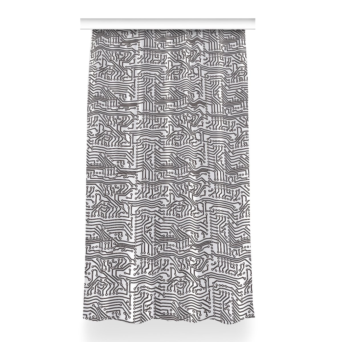 Gotowa zasłona z grafiką 150x260 cm Układ scalony, Fabricsy