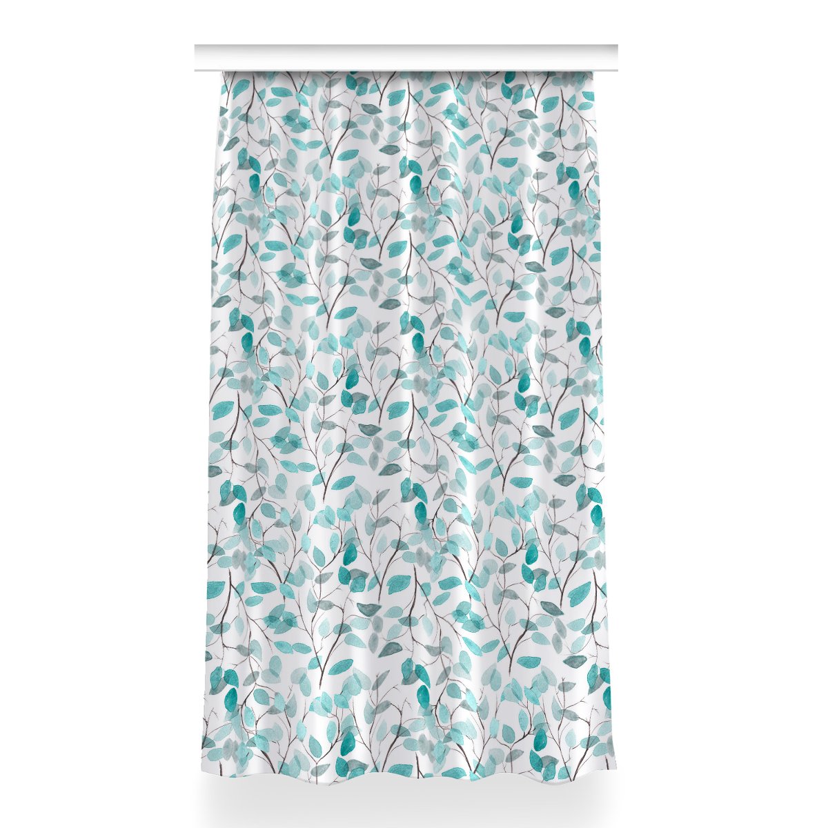 Zasłona z nadrukiem gotowa 150x260 Akwarela liście, Fabricsy